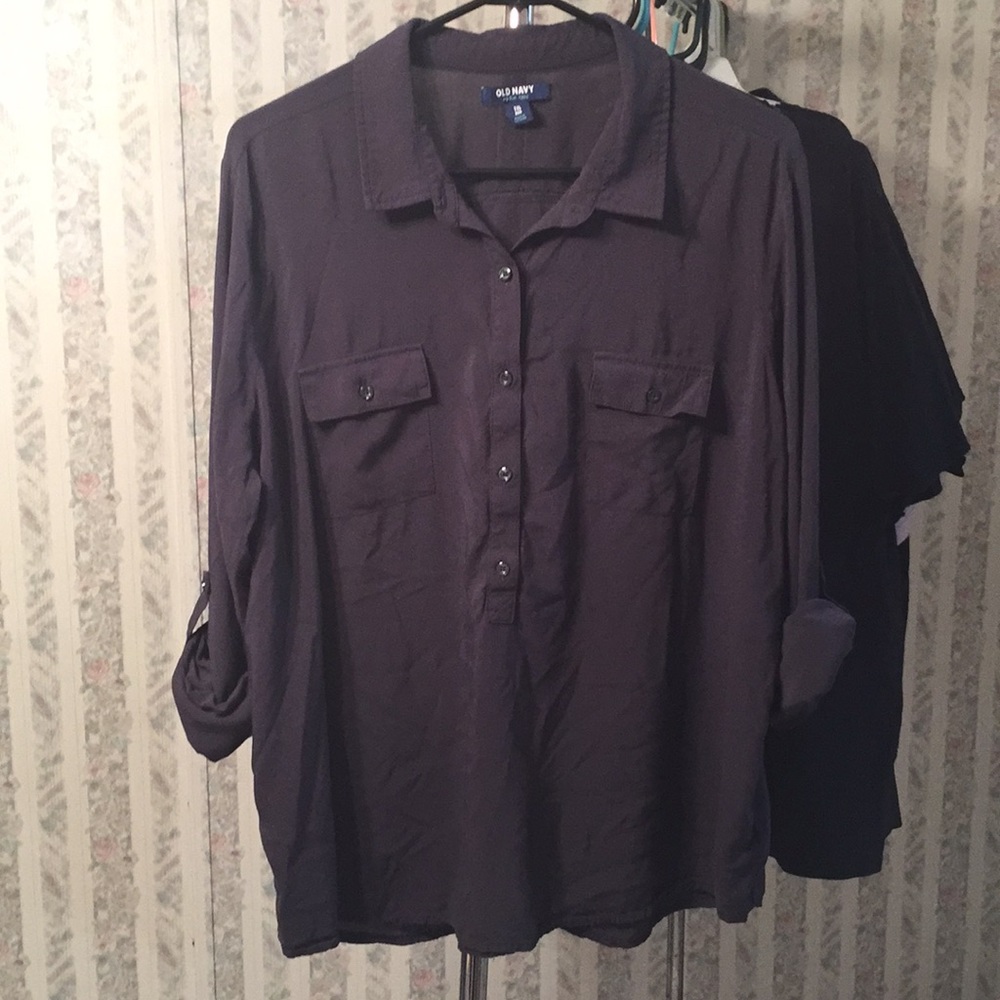 Dark grey button up